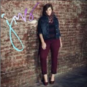 Burgundy Straight Leg Soft Stretch Jeans Just My Size Classic Fit Short Size 18W